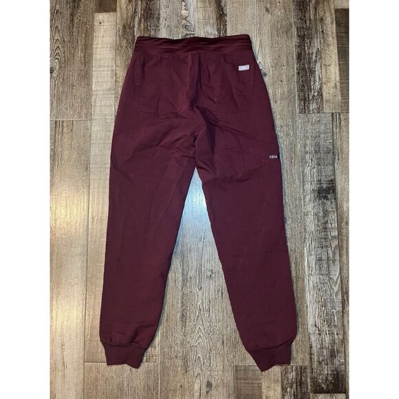 FIGS Burgundy Womens HIGH WAISTED ZAMORA Jogger SCRUB PANTS Size XXS Regular NWT - Picture 5 of 6